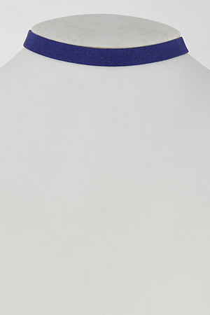 Cute Thin Choker with Gold Chain Detail 6DCD5